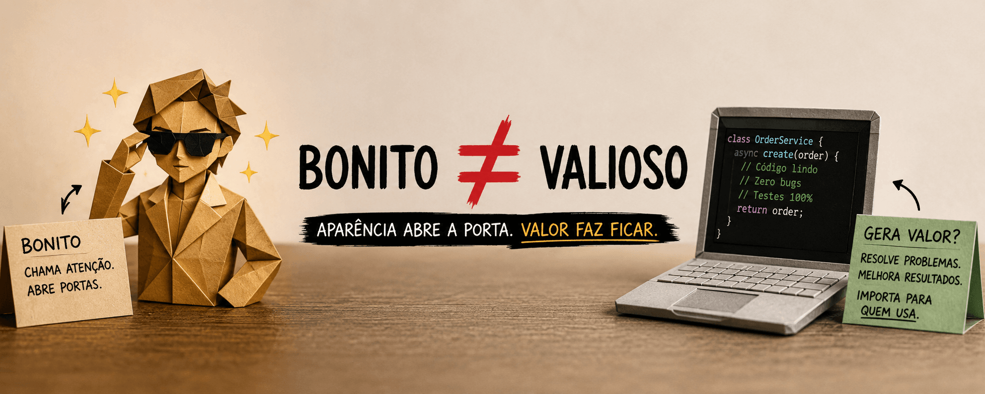 Imagem de abertura do artigo “Pessoas feias e códigos bonitos têm mais em comum do que você imagina”